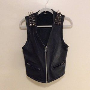 Men's Spiked Zip-Front Vest